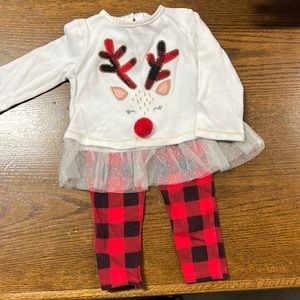 Mud pie baby Christmas outfit 9-12m